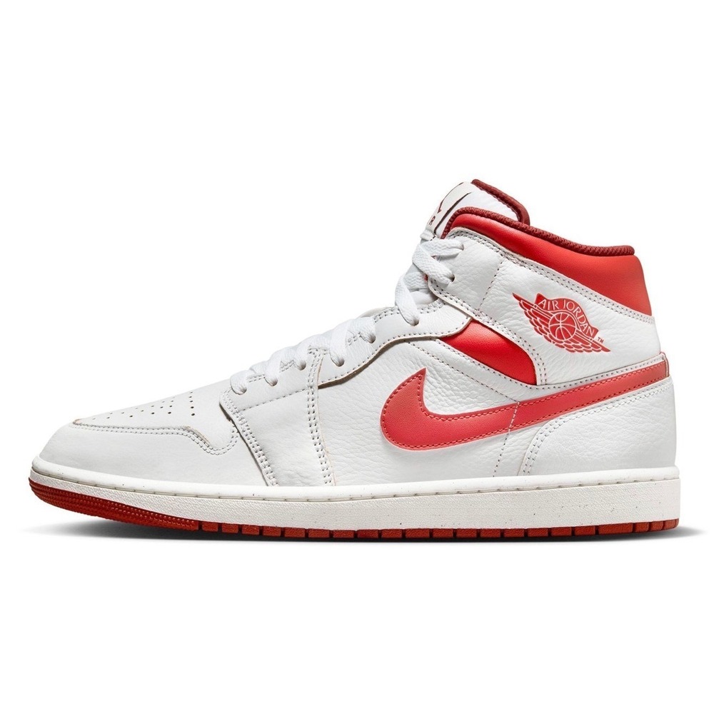 Nike Air Jordan 1 Mid SE Men's Size 12 Shoes FJ3458-160 White Lobster Dune Red
